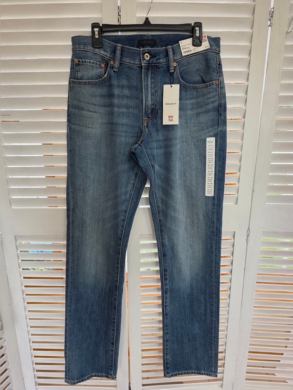 UNIQLO Men's Regular Fit Jeans 32x34 Blue Wash